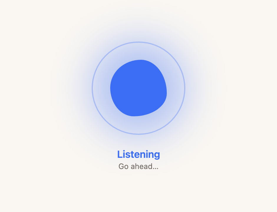 Hyo voice mode, listening